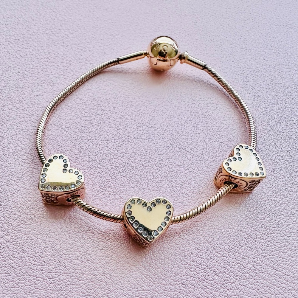 Pandora Rose Essence Bracelet with Charms